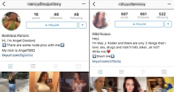 Hacked Instagram accounts
