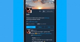 Twitter night mode for iOS