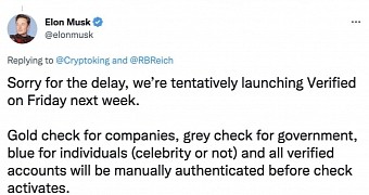 Musk says the relaunch of the verification program will happen next week