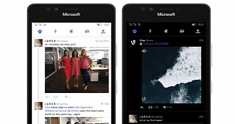 Twitter for Windows 10 Mobile comes with both a light and a dark theme