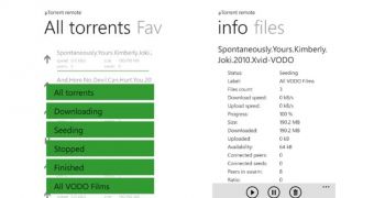 uTorrent Remote for Windows Phone (screenshots)