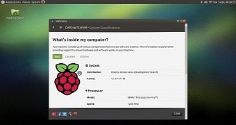 Ubuntu MATE 16.04.2 LTS running on Raspberry Pi 3