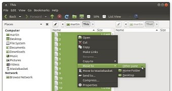 Caja file manager on Ubuntu MATE