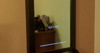 Raspberry Pi 4K Magic Mirror mounted on the wall