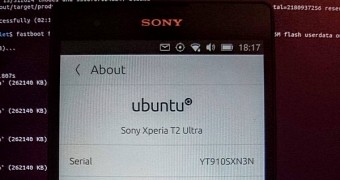 Ubuntu Touch running on Sony Xperia T2 Ultra