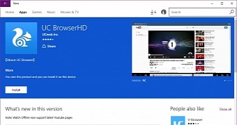 UC Browser in the Windows Store
