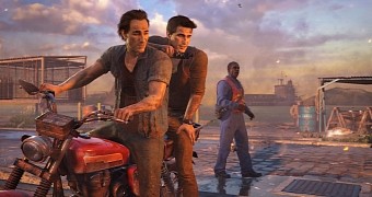 Sam and Nathan Drake in Uncharted 4