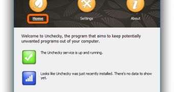 Suspend the service of Unchecky with one click