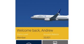 United Airlines mobile app