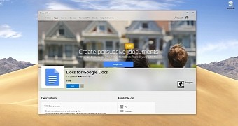 One of the unofficial Google apps published in the Microsoft Store