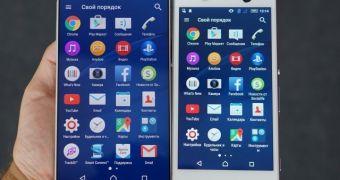Sony Xperia C5 Ultra and Xperia M5 in white