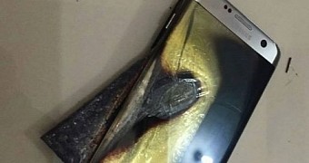 Burnt Galaxy S7 edge unit