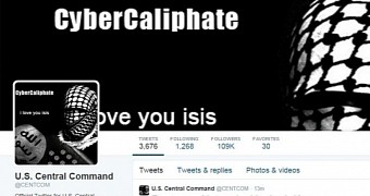 Twitter account of U.S. Central Command, compromised by Hussain