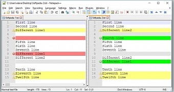 Get started in Notepad++ by opening two text documents in two tabs