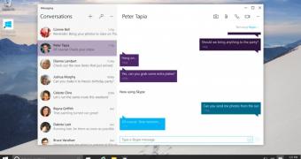 Windows 10 Messaging app
