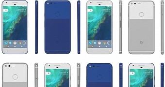 Pixel and Pixel XL in blue and silver color variants