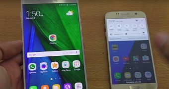 Comparison between Grace UX and Galaxy S7's UI