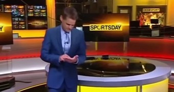 BBC Sports' Chris Mitchell doesn't need an actual tablet to use one