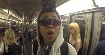 Brandy fails to make an impression after singing on the subway in NYC