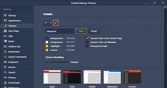 Vivaldi's new UI theme customizer