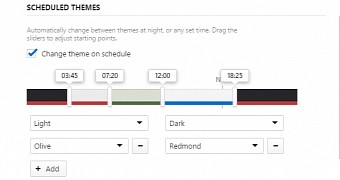 Vivaldi's new theme scheduling feature