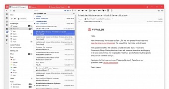 Vivaldi Mail in the latest Snapshot build