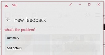 VLC's new feedback system