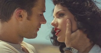 Scott Eastwood and Taylor Swift in the official music video for “Wildest Dreams”