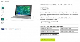All Surface Book models are currently out of stock