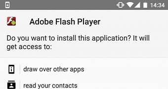The malicious apps posed as Flash Player updates
