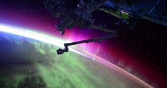 The Northern Lights as seen from aboard the International Space Station