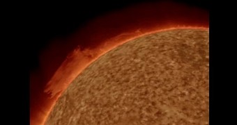 Watch: Dense Cloud of Gas Seen Swirling on the Sun