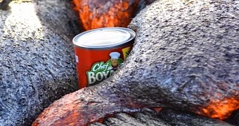 Watch: How to Open a Can of Ravioli with Lava