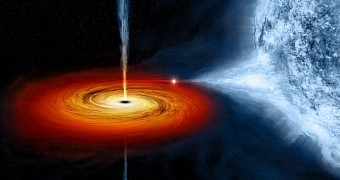 Artist's rendering of a black hole