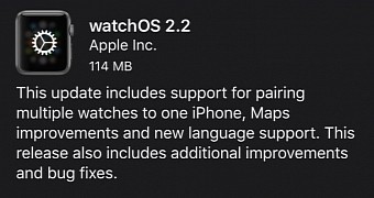 watchOS 2.2 released