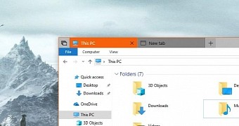 Tabs in File Explorer enabled with Sets