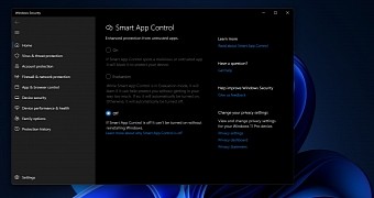 Windows 11 Smart App Control settings