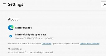 Microsoft Edge stable on Windows 10