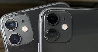 Two black iPhones, two different finishes