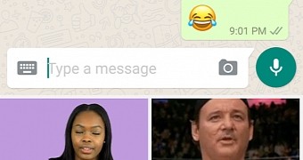 Giphy search feature in WhatsApp