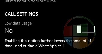 WhatsApp beta for Windows Phone (screenshot)