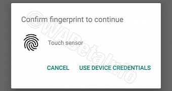Fingerprint scanning support in WhatsApp for Android