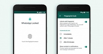 Fingerprint lock in WhatsApp for Android