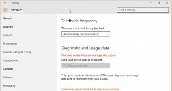 Windows 10 build 10525 data collection settings
