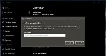 Creators Update activation can be done with a Windows 7 or 8.1 OEM key