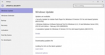 The CU is shipped to Windows 10 1511 via Windows Update