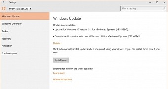 The CU is only aimed at Windows 10 1511
