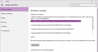 Windows 10 cumulative update KB3163018