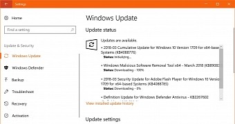 This update targets Windows 10 version 1709