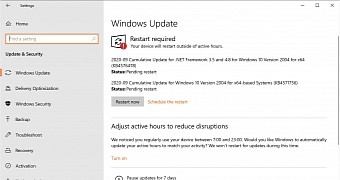 Cumulative updates on Windows 10 version 2004